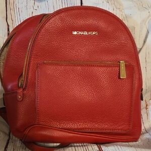 Michael Kors Cherry Red Backpack